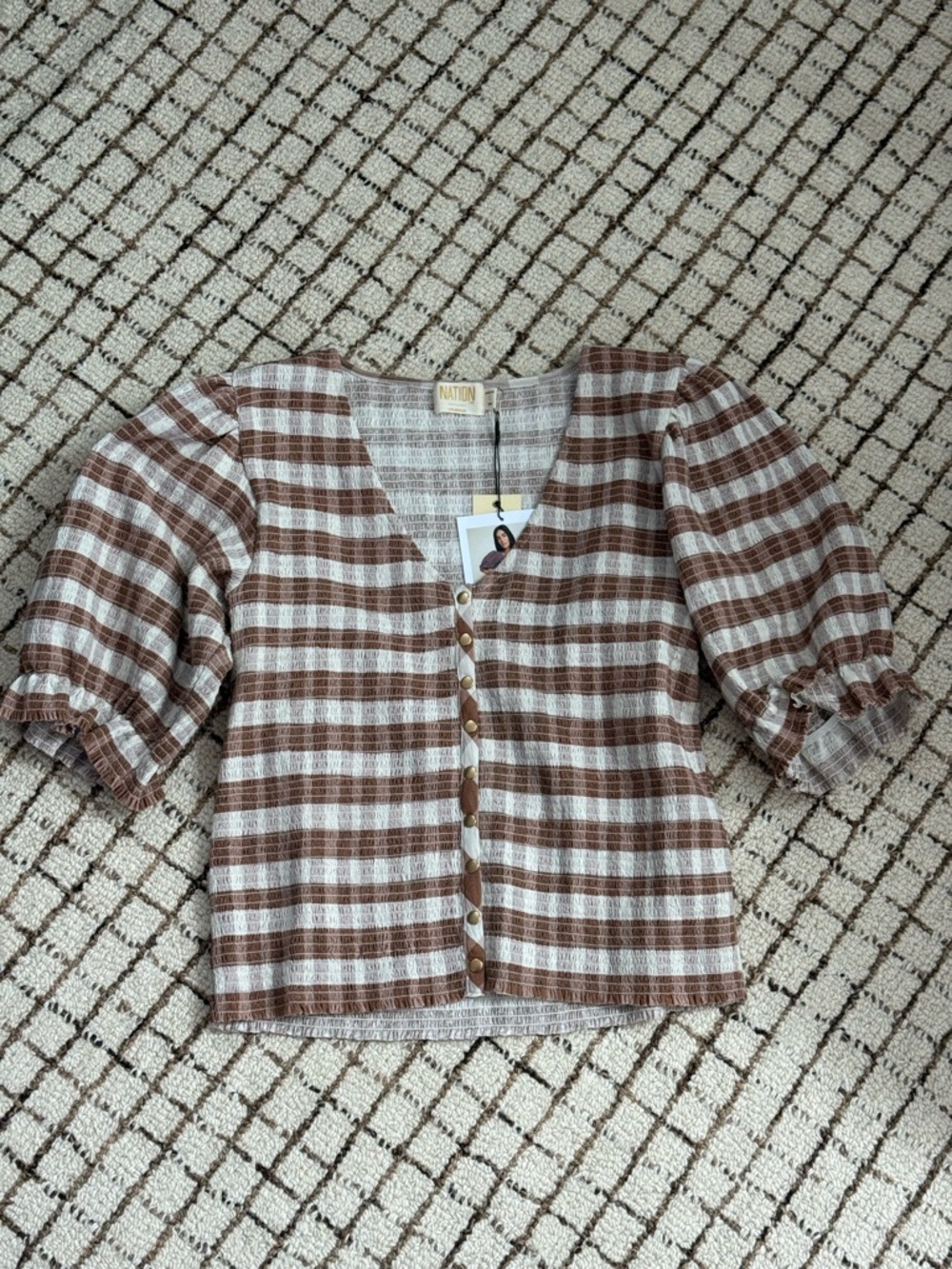 Nation Los Angeles Laila Plaid Top
